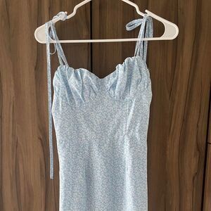 Unbranded Women's Blue and White Dress